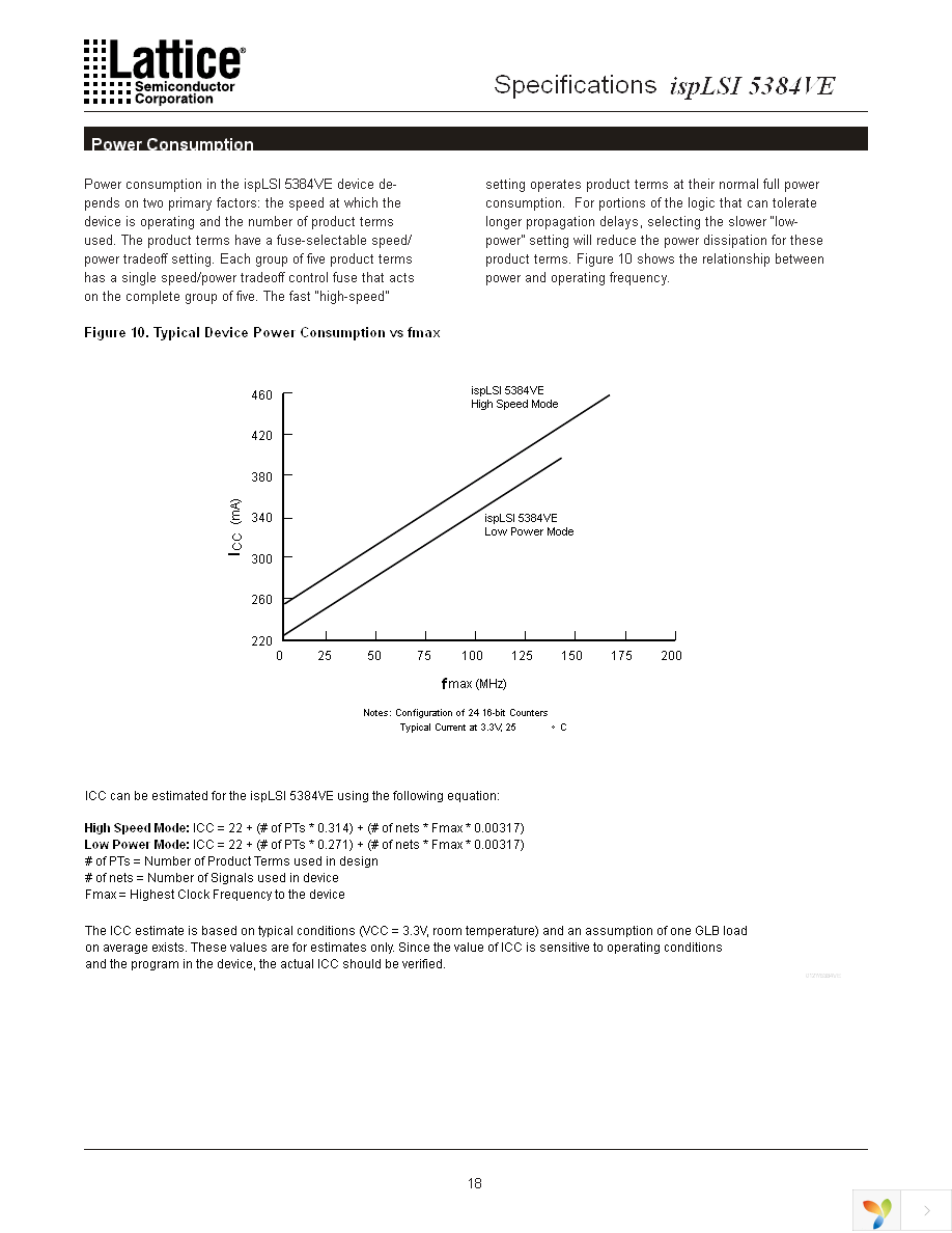 ISPLSI 5384VE-100LB272 Page 18